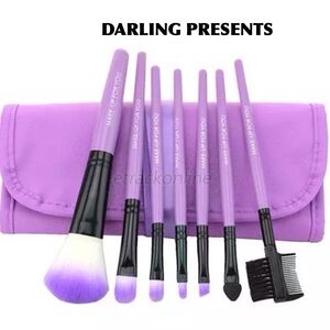Makeup Brush Set Women Color Purple